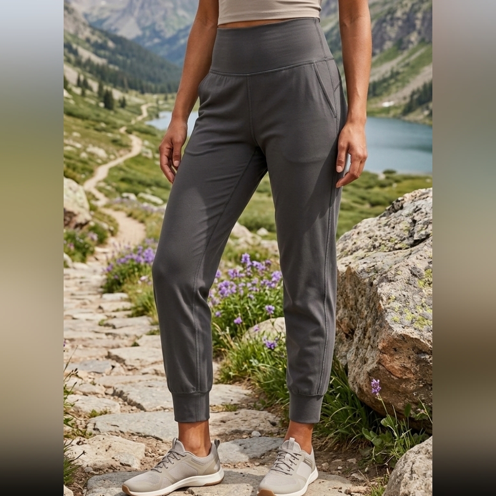 🎀lululemon athletica Women's Charcoal Gray High-Rise Joggers